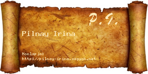 Pilnay Irina névjegykártya